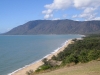 Beautiful coastal scenery heading up the coast from Cairns to Mossman. Traffic was heavy and there\'s not much verge for bikes.