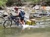 Gaye crossing Woodabba Crk, Daintree Rainforest