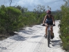 Gaye on the Frenchmans Road heading out of Iron Range NP. This track featured beautiful scenery, interesting riding and virtually no traffic. A difficult crossing at Pascoe River keeps most vehicles away.