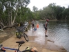 Kalpower Crossing, Lakefield NP. The concrete ford was only a few inches deep so crossing was easy. Would have had a swim but crocs inhabit these waters.