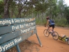 Gaye entering the northern section of the Telegraph Track.