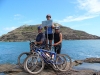 Ed, Gaye and Mark. Happy travellers at Cape York. Now we just have to turn around and ride back!!!