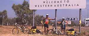 Ed and Gaye at the NT-WA border