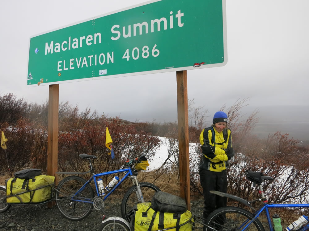 It was a long slog up to McLaren Summit on a road surface best described as 'stony sludge'.