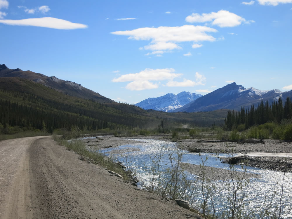 past wide glacial rivers,